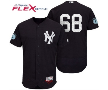Men's New York Yankees #68 Dellin Betances Navy Blue 2017 Spring Training Stitched MLB Majestic Flex Base Jersey