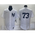 Men's New York Yankees #73 Antoan Richardson White No Name Stitched MLB Flex Base Nike Jersey
