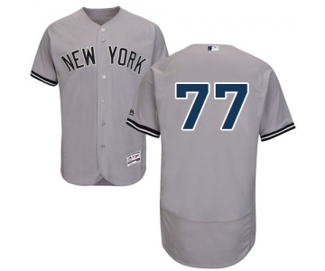 Men's New York Yankees #77 Clint Frazier Grey Flexbase Authentic Collection Stitched Baseball Jersey