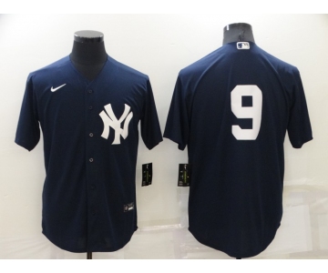 Men's New York Yankees #9 Roger Maris No Name Black Stitched Nike Cool Base Throwback Jersey