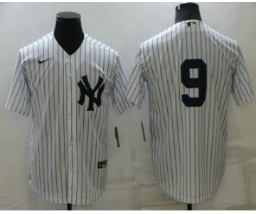 Men's New York Yankees #9 Roger Maris White No Name Stitched MLB Nike Cool Base Throwback Jersey