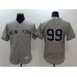 Men's New York Yankees #99 Aaron Judg Gray Road Stitched MLB Majestic Cool Base Jersey