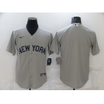 Men's New York Yankees Blank 2021 Grey Field of Dreams Cool Base Stitched Baseball Jersey