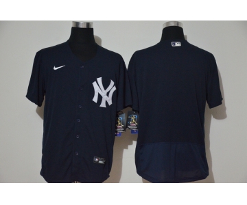 Men's New York Yankees Blank Black Stitched MLB Flex Base Nike Jersey