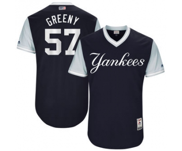 Men's New York Yankees Chad Green Greeny Majestic Navy 2017 Players Weekend Authentic Jersey