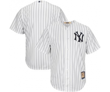Men's New York Yankees Majestic Blank White Home Cooperstown Cool Base Team Jersey