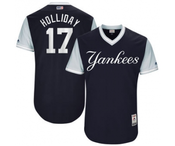 Men's New York Yankees Matt Holliday Holliday Majestic Navy 2017 Players Weekend Authentic Jersey