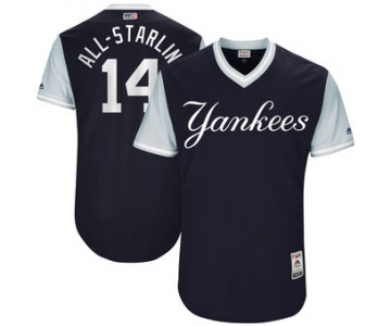 Men's New York Yankees Starlin Castro All-Starlin Majestic Navy 2017 Players Weekend Authentic Jersey