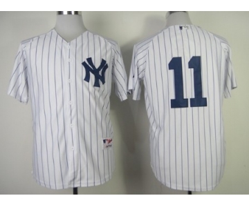 New York Yankees #11 Brett Gardner White Jersey