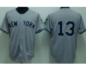 New York Yankees #13 Alex Rodriguez Gray Jersey