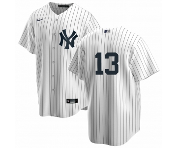 New York Yankees #13 Joey Gallo Men's Nike White Home MLB Jersey - No Name