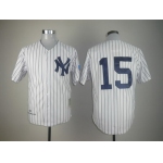 New York Yankees #15 Thurman Munson 1969 White Throwback Jersey