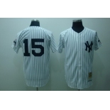 New York Yankees #15 Thurman Munson 1973 White Throwback Jersey