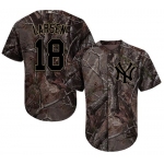 New York Yankees #18 Don Larsen Camo Realtree Collection Cool Base Stitched MLB Jersey