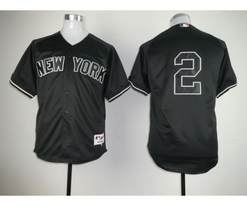 New York Yankees #2 Derek Jeter Black Jersey