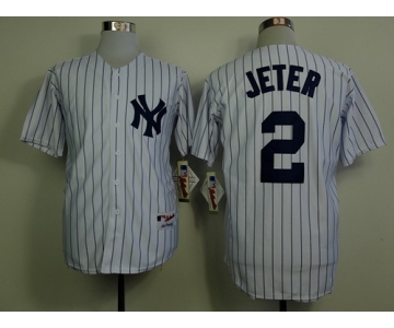 New York Yankees #2 Derek Jeter Name White Jersey