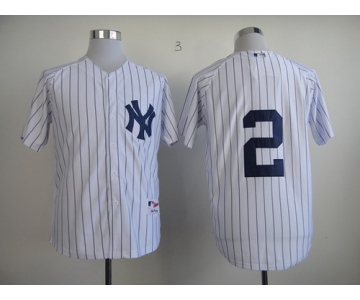 New York Yankees #2 Derek Jeter White Jersey