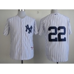 New York Yankees #22 Jacoby Ellsbury White Jersey