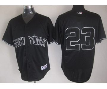 New York Yankees #23 Don Mattingly Black Jersey