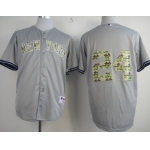 New York Yankees #24 Chris Young Gray With Camo Jersey