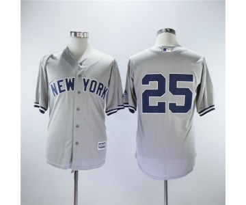 New York Yankees 25 Gleyber Torres Majestic Gray Cool Base Player Replica Jersey