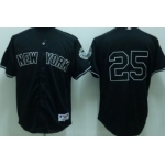 New York Yankees #25 Mark Teixeira Black Jersey