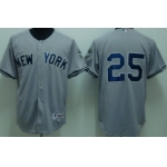 New York Yankees #25 Mark Teixeira Gray Jersey