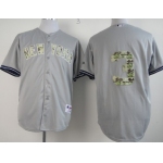 New York Yankees #3 Babe Ruth Gray With Camo Jersey