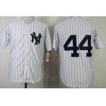 New York Yankees #44 Reggie Jackson 1977 White Throwback Jersey