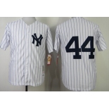 New York Yankees 44 Reggie Jackson 1977 White Throwback Jersey