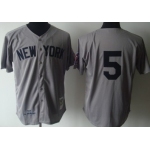 New York Yankees #5 Joe DiMaggio 1939 Gray Wool Throwback Jersey