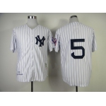 New York Yankees #5 Joe DiMaggio 1939 White Throwback Jersey