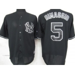 New York Yankees #5 Joe DiMaggio Black Fashion Jersey