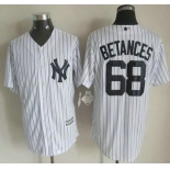 New York Yankees #68 Dellin Betances 2015 White With Navy Pinstripe Jersey