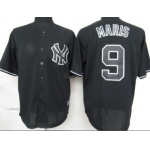 New York Yankees #9 Roger Maris Black Fashion Jersey