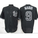 New York Yankees #9 Roger Maris Black Fashion Jersey