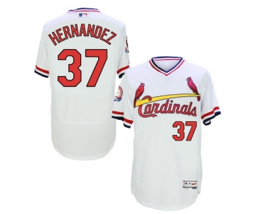 St. Louis Cardinals #37 Keith Hernandez Retired White Pullover 2016 Flexbase Majestic Baseball Jersey