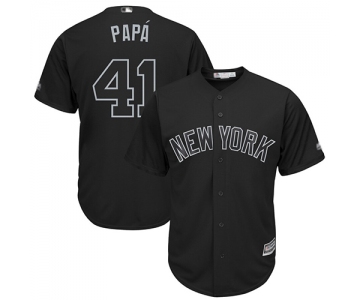 Yankees #41 Miguel Andujar Black PAPA Players Weekend Cool Base Stitched Baseball Jersey