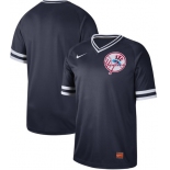 Yankees Blank Navy Authentic Cooperstown Collection Stitched Baseball Jersey