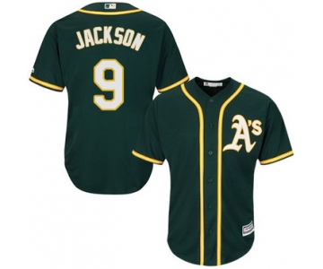 Athletics #9 Reggie Jackson Green Cool Base Stitched Youth Baseball Jersey