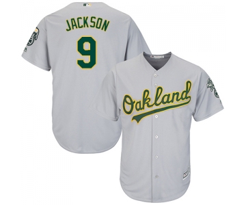 Athletics #9 Reggie Jackson Grey Cool Base Stitched Youth Baseball Jersey