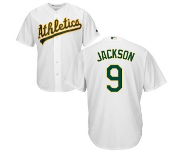 Athletics #9 Reggie Jackson White Cool Base Stitched Youth Baseball Jersey