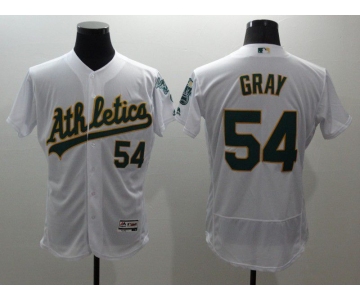 Men Oakland Athletics 54 Gray White Elite 2021 MLB Jerseys