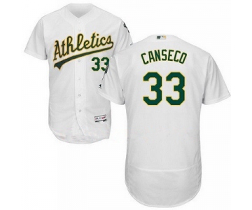 Men's Majestic Oakland Athletics #33 Jose Canseco White Flexbase Authentic Collection MLB Jersey