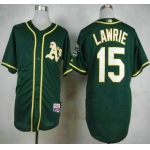 Men's Oakland Athletics #15 Brett Lawrie 2014 Dark Green Jersey