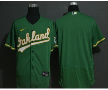 Men's Oakland Athletics Blank Green Stitched Stitched MLB Flex Base Nike Jersey