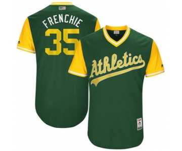 Men's Oakland Athletics Daniel Coulombe Frenchie Majestic Green 2017 Players Weekend Authentic Jersey