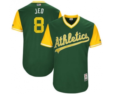 Men's Oakland Athletics Jed Lowrie Jed Majestic Green 2017 Players Weekend Authentic Jersey