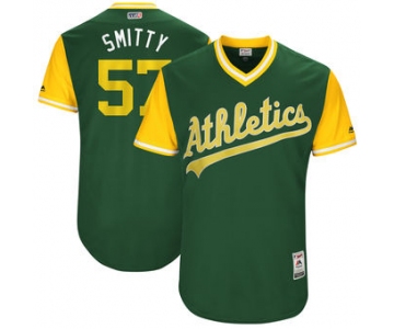 Men's Oakland Athletics Josh Smith Smitty Majestic Green 2017 Players Weekend Authentic Jersey