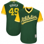 Men's Oakland Athletics Kendall Graveman Digger Majestic Green 2017 Players Weekend Authentic Jersey